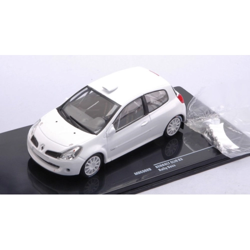 RENAULT CLIO R3C RALLY SPEC 2007 WHITE EXTRA NIGHT LIGHT 1:43 Ixo Model Auto Rally Modellino