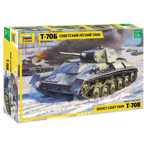 SOVIET TANK T-70B KIT 1:35 Zvezda Kit Mezzi Militari Modellino