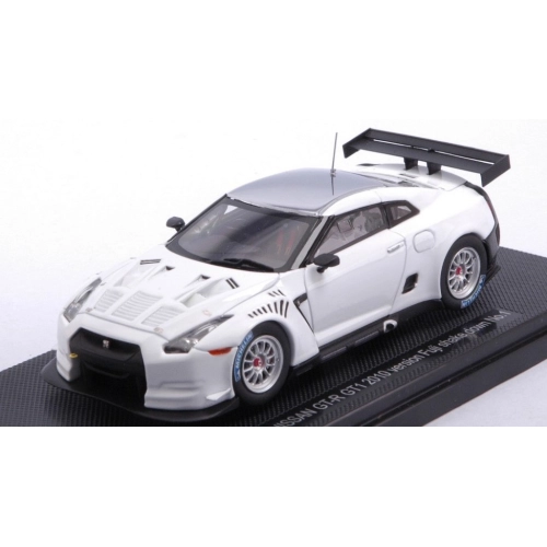 NISSAN GT-R GT1 2010 VERSION FUJI SHAKE DOWN No.1 WHITE 1:43 Ebbro Auto Competizione Modellino