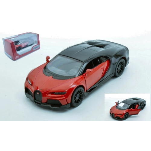 BUGATTI CHIRON SUPERSPORT RED/BLACK cm 11 1:32 BOX Kinsmart Modellismo Giocattolo Modellino
