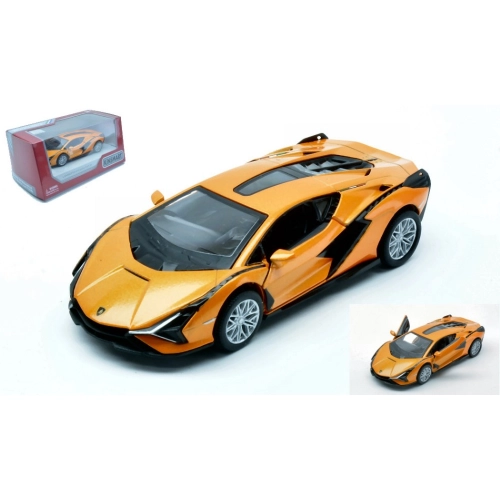 LAMBORGHINI SIAN ORANGE BOX cm 12 Kinsmart Modellismo Giocattolo Modellino