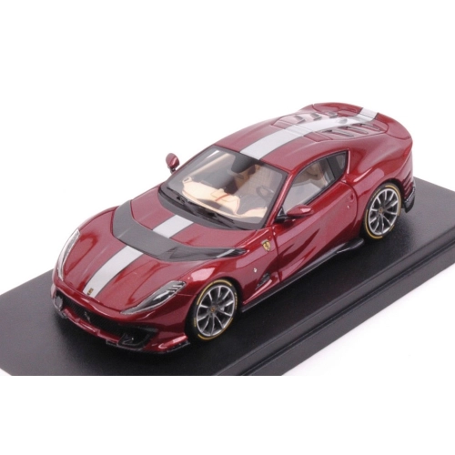 FERRARI 812 COMPETIZIONE 2021 ROSSO FIORANO WITH GREY LIVERY 1:43 Looksmart Auto Stradali Modellino