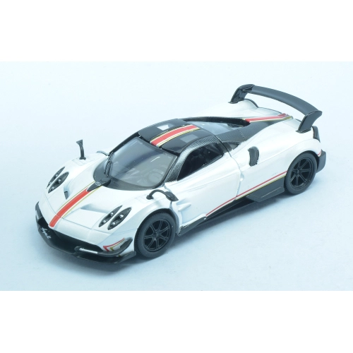 PAGANI HUAYRA BC WITH PRINTING & WING WHITE cm 12 BOX Kinsmart Modellismo Giocattolo Modellino