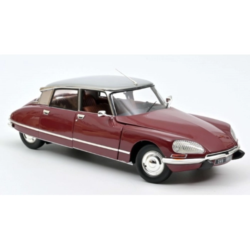 CITROEN DS 23 PALLAS 1972 GRENADE RED & GREY METALLIC 1:18 Norev Auto Stradali Modellino