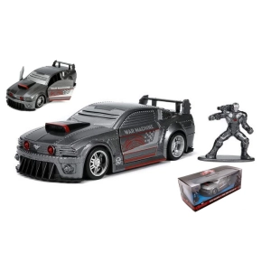 AVENGERS WAR MACHINE & 2006 FORD MUSTANG GT SILVER 1:32 Jada Toys Movie Modellino