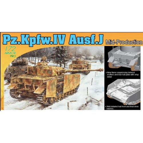 PZ.KPFW.IV AUSF.J MID PRODUCTION KIT 1:72 Dragon Kit Mezzi Militari Modellino