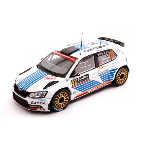 SKODA FABIA R5 N.31 RALLY MONTE CARLO 2017 MIKKELSEN/JAEGER 1:24 Ixo Model Auto Rally Modellino