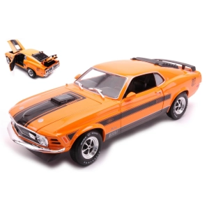 FORD MUSTANG MACH 1 1970 ORANGE 1:18 Maisto Auto Stradali Modellino
