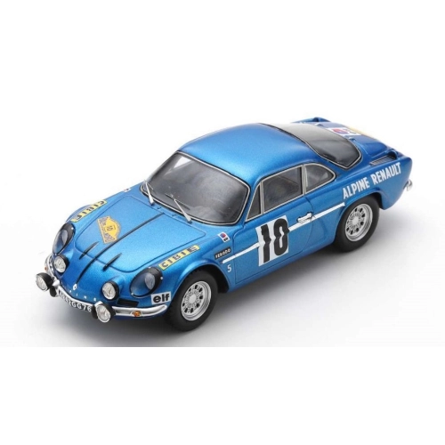 ALPINE A110 N.10 WINNER RALLYE DES ROUTES DU NORD 1969 J.VINATIER-M.CALL 1:43 Spark Model Auto Rally Modellino