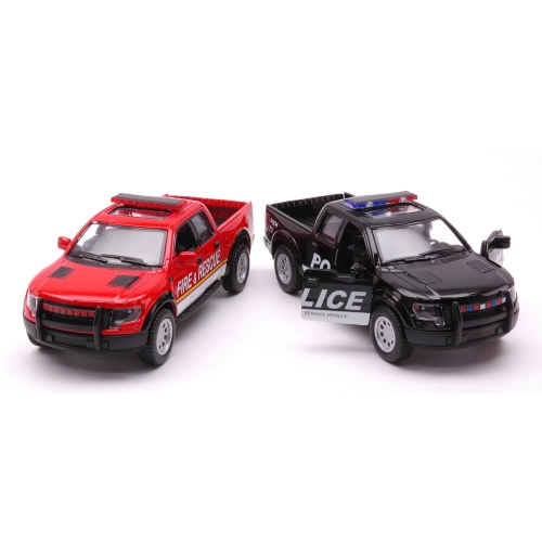 FORD F-150 SVT RAPTOR SUPER CREW (POLICE/FIRE RESCUE) cm 12 (1 Modellino a Scelta) 1:46 Kinsmart Modellismo Giocattolo Modellino