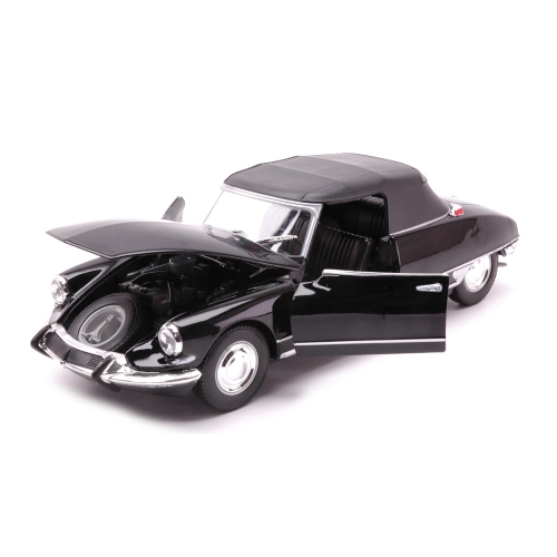 CITROEN DS 19 1956 SOFT TOP BLACK 1:24 Welly Auto Stradali Modellino