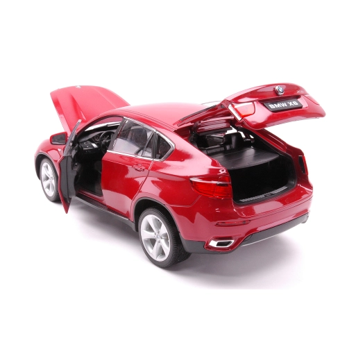 BMW X6 2009 RED METALLIC 1:24 Welly Auto Stradali Modellino