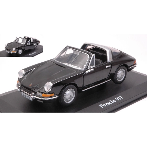 PORSCHE 911 TARGA 1969 BLACK 1:32 Burago Auto Stradali Modellino