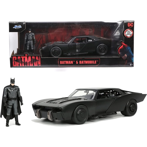 BATMAN BATMOBILE 2022 TRY ME WITH FIGURE 1:18 Jada Toys Movie Modellino