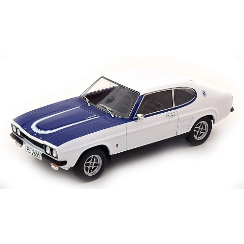 FORD CAPRI MKI RS2600 COUPE 1973 WHITE/BLUE 1:18 ModelCarGroup Auto Stradali Modellino