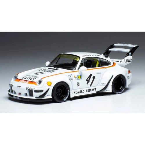 PORSCHE RWB 993 LBWK WHITE/DECALS 1:43 Ixo Model Auto Stradali Modellino