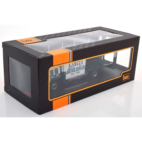 FIAT 673 RACING LANCIA ALITALIA TRANSPORTER 1976 GREEN/WHITE 1:43 Ixo Model Camion Modellino