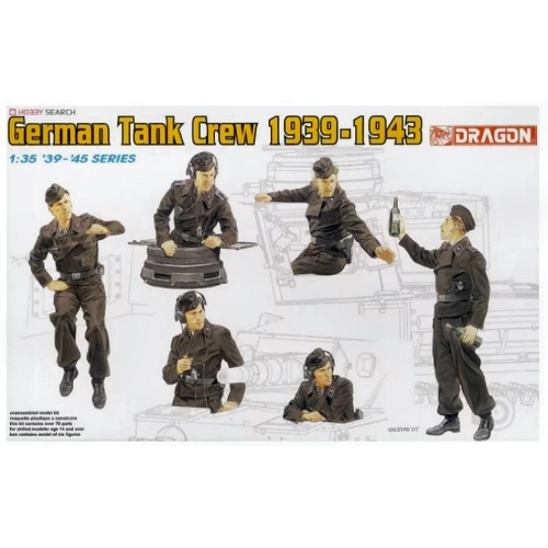 GERMAN TANK CREW 1939-43 KIT 1:35 Dragon Kit Figure Militari Modellino