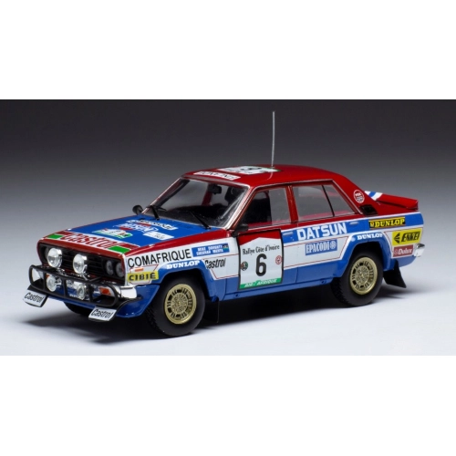 DATSUN VIOLET GT N.6 RALLY COTE D'IVOIRE 1981 MEHTA/DOUGHTY 1:43 Ixo Model Auto Rally Modellino