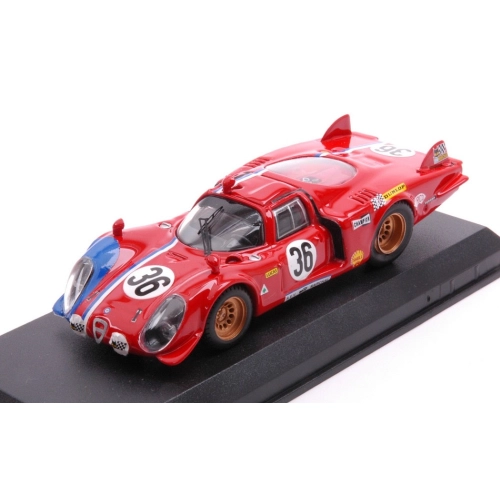 ALFA ROMEO 33.2 N.36 52th Le Mans 1969 PILETTE- SLOTEMAKER 1:43 Best Model Auto Competizione Modellino
