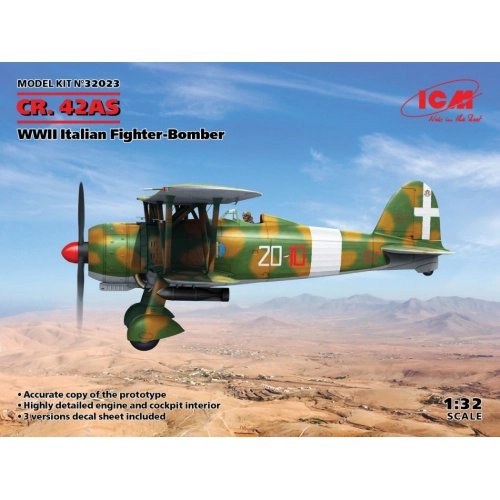 CR.42AS WWII ITALIAN FIGHTER BOMBER KIT 1:32 ICM Kit Aerei Modellino