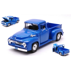 FORD F-100 PICK UP 1956 BLUE 1:24 MotorMax Auto Stradali Modellino
