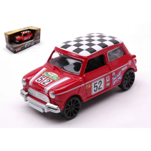 MORRIS MINI COOPER N.52 1965 GT RACING RED 1:43 MotorMax Auto Competizione Modellino