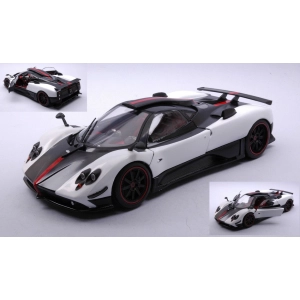 PAGANI ZONDA CINQUE 2008 WHITE/CARBON RED INTERIOR 1:18 MotorMax Auto Stradali Modellino