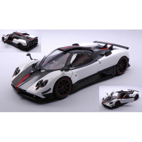 PAGANI ZONDA CINQUE 2008 WHITE/CARBON RED INTERIOR 1:18 MotorMax Auto Stradali Modellino