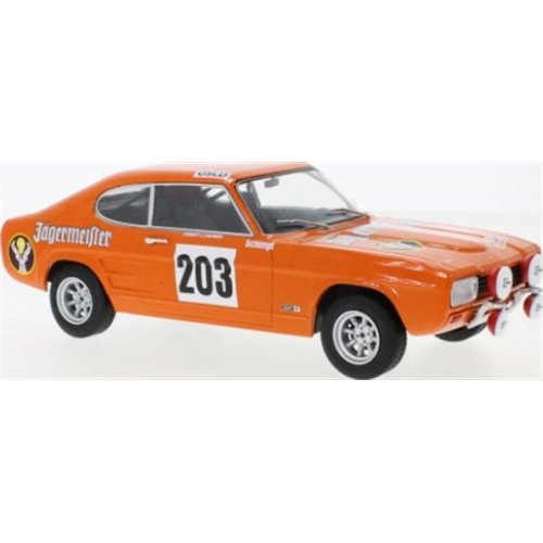 FORD CAPRI MKI 2600 GT N.203 MONTE CARLO RALLY 1972 SCHIMPF/ZAUNER 1:18 ModelCarGroup Auto Rally Modellino
