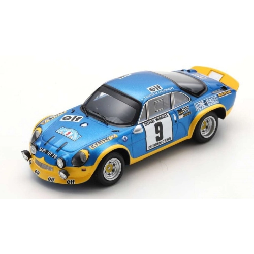 ALPINE A110 N.9 VAINQUEUR CRITERIUM DES CEVENNES 1972 THERIER-CALLEWAERT 1:43 Spark Model Auto Competizione Modellino