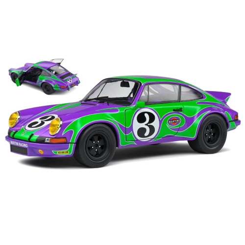 PORSCHE 911 RSR N.3 HIPPY TRIBUTE 1973 PURPLE/GREEN 1:18 Solido Auto Competizione Modellino