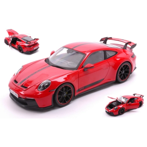 PORSCHE 911 GT3 COUPE 2022 RED 1:18 Maisto Auto Stradali Modellino