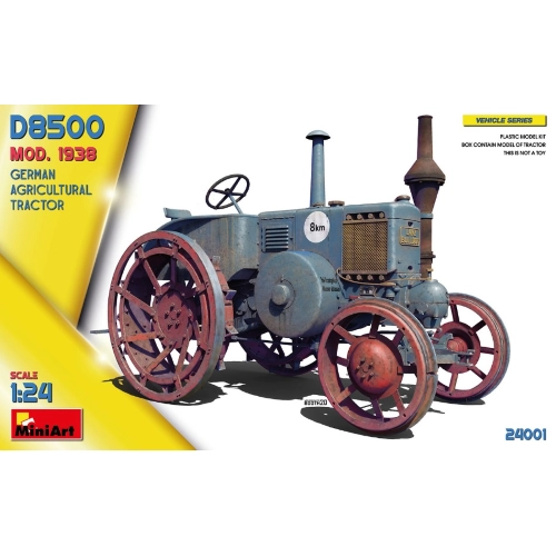 GERMAN AGRICULTURAL TRACTOR D8500 MOD.1938 KIT 1:24 Miniart Kit Art.Vari Modellino