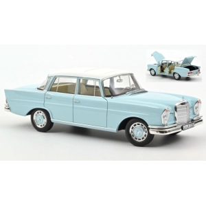 MERCEDES 220 S 1965 LIGHT BLUE 1:18 Norev Auto Stradali Modellino
