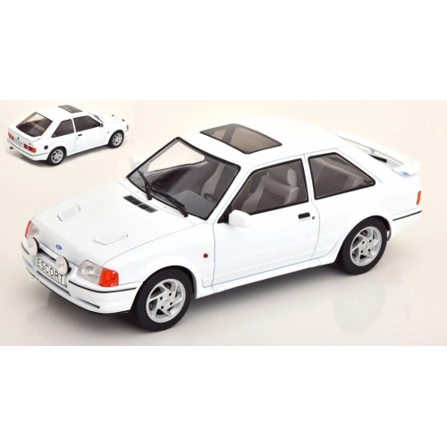 FORD ESCORT MK IV RS TURBO S2 1990 WHITE 1:18 ModelCarGroup Auto Stradali Modellino