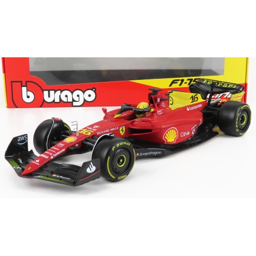 FERRARI F1 F1-75 N.16 2022 CHARLES LECLERC 2nd MONZA GP ITALY 1:18 Burago Formula 1 Modellino
