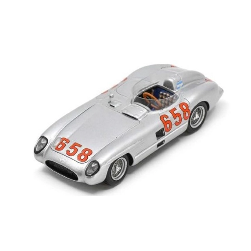 MERCEDES 300 SLR N.658 2nd MILLE MIGLIA 1955 JUAN MANUEL FANGIO 1:43 Spark Model Auto Competizione Modellino
