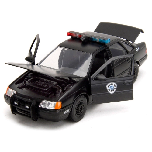 FORD TARUS FROM "ROBOCOP" WITH FIGURE 1986 BLACK/SILVER 1:24 Jada Toys Movie Modellino