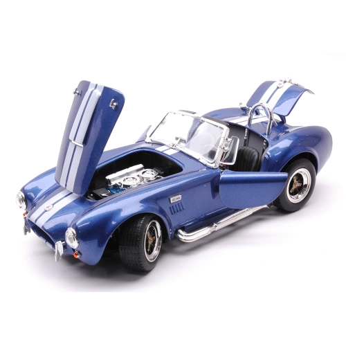 SHELBY COBRA 427 S/C 1964 BLUE/WHITE STRIPES 1:18 Lucky Die Cast Auto Stradali Modellino