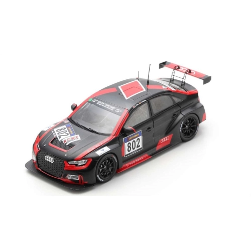 AUDI RS 3 LMS N.802 NURBURGRING ENDURANCE 2016 FREY-HAASE 1:43 Spark Model Auto Competizione Modellino