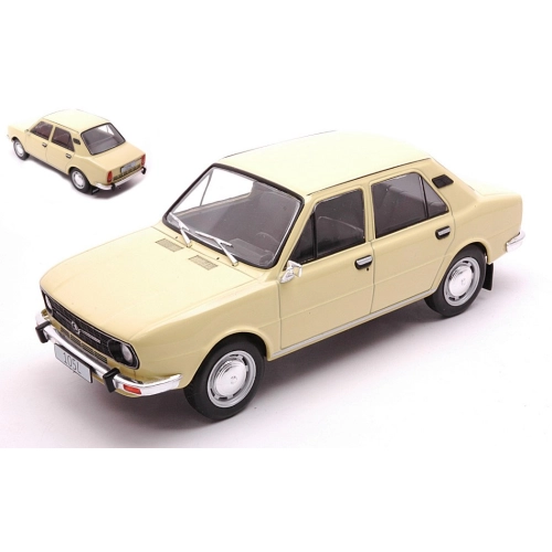 SKODA 105L 1976 YELLOW 1:24 Whitebox Auto Stradali Modellino