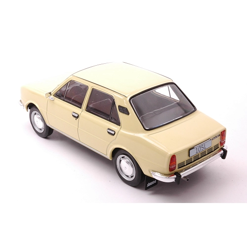 SKODA 105L 1976 YELLOW 1:24 Whitebox Auto Stradali Modellino