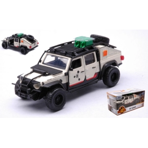 JURASSIC WORD JEEP GLADIATOR 2020 CREAM/RED 1:32 Jada Toys Movie Modellino