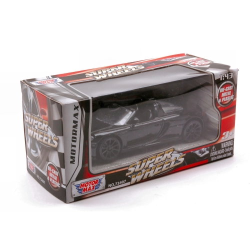 PORSCHE CARRERA GT SPIDER 2003 BLACK 1:43 MotorMax Auto Stradali Modellino