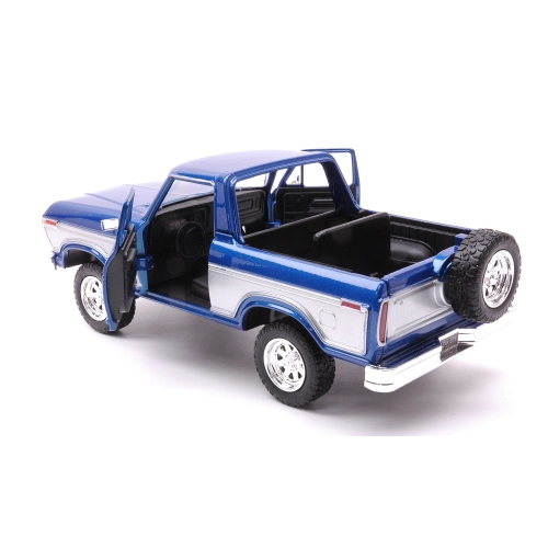FORD BRONCO OPEN TOP 1978 BLUE/WHITE 1:24 MotorMax Auto Stradali Modellino