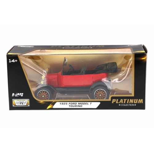FORD MODEL T TOURING 1925 RED 1:24 MotorMax Auto d'Epoca Modellino