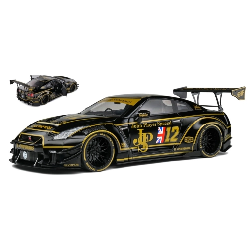 NISSAN SKYLINE GT-R (R35) N.12 WITH BODY KIT TYPE JPS 2022 BLACK 1:18 Solido Auto Competizione Modellino