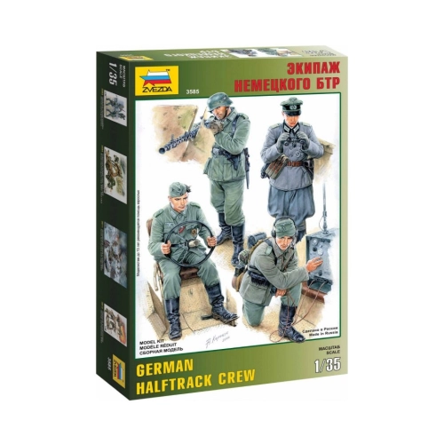 GERMAN HALFTRACK CREW KIT 1:35 Zvezda Kit Figure Militari Modellino
