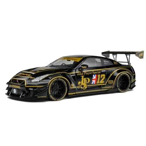 NISSAN SKYLINE GT-R (R35) N.12 WITH BODY KIT TYPE JPS 2022 BLACK 1:18 Solido Auto Competizione Modellino
